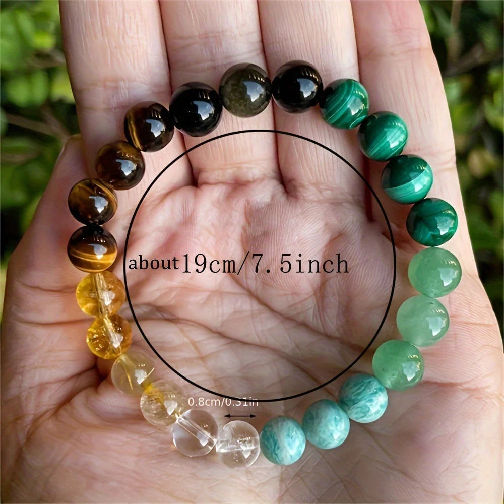 Natural Stone Citrine Dongling Malachite Bracelet in various colours