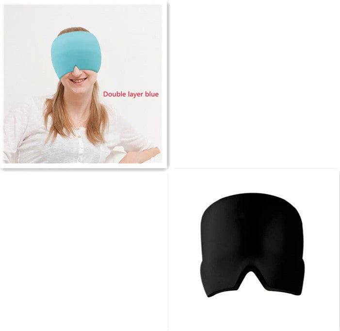 Soothing Ice Therapy Eye Mask for Headache and Migraine Relief, Flexible Gel Material, Adjustable Strap