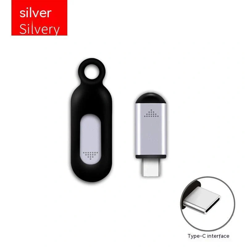 Premium aluminium infrared remote control for smartphones in black, silvery, and tarnish colours