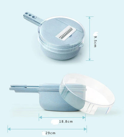 8-in-1 Mandoline Slicer with Interchangeable Blades for Slicing, Dicing, and Grating Vegetables and Ingredients