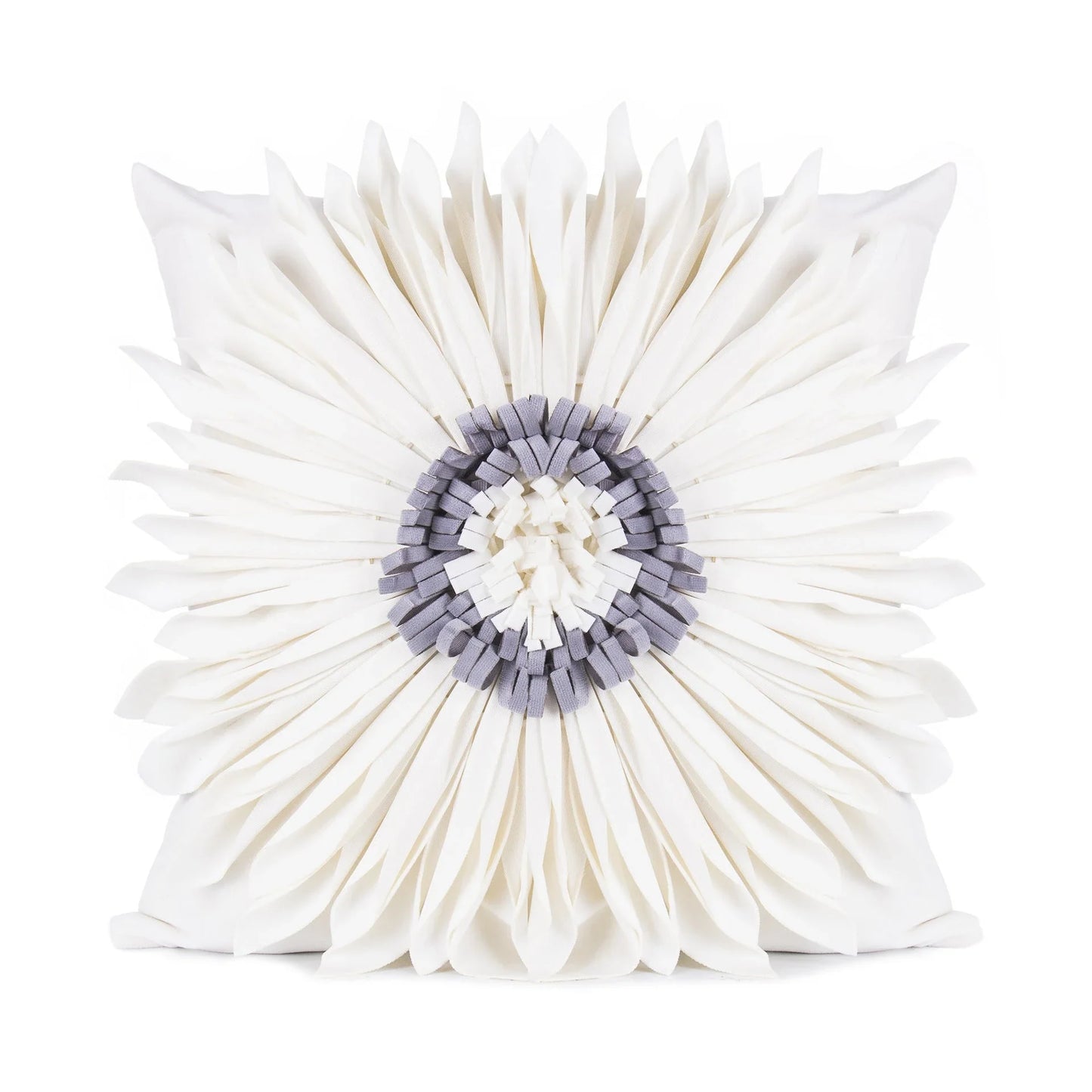 Decorative throw pillows in various colours featuring 3D chrysanthemum embroidery on a velvet surface