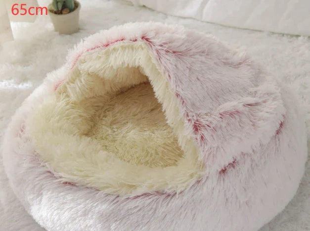 Cozy and comfortable 2-in-1 pet bed for cats and dogs, featuring plush, warm, and soft materials