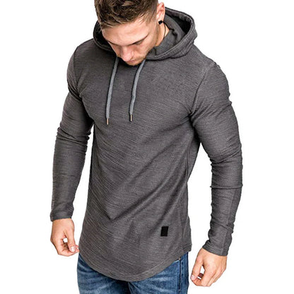 Men's slim-fit cotton blend hoodie in various colours