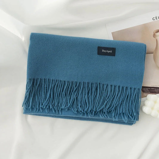 Elegant artificial cashmere scarf for women in various colors, perfect for winter warmth and style.