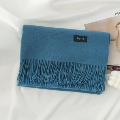 Elegant artificial cashmere scarf for women in various colors, perfect for winter warmth and style.