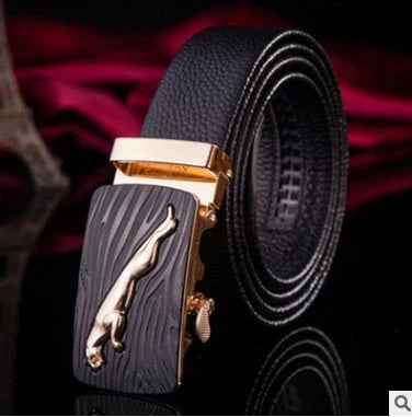 Premium leather automatic buckle belt in multiple styles and sizes