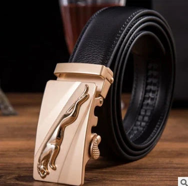 Premium leather automatic buckle belt in multiple styles and sizes