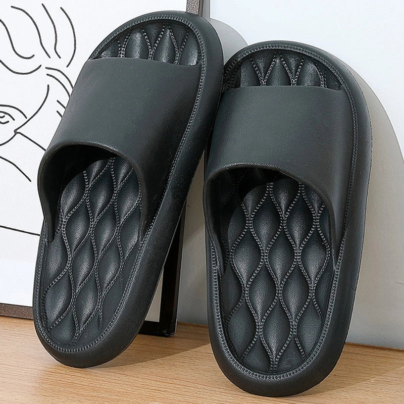 Unisex EVA summer slippers in various colours with non-slip bump texture sole