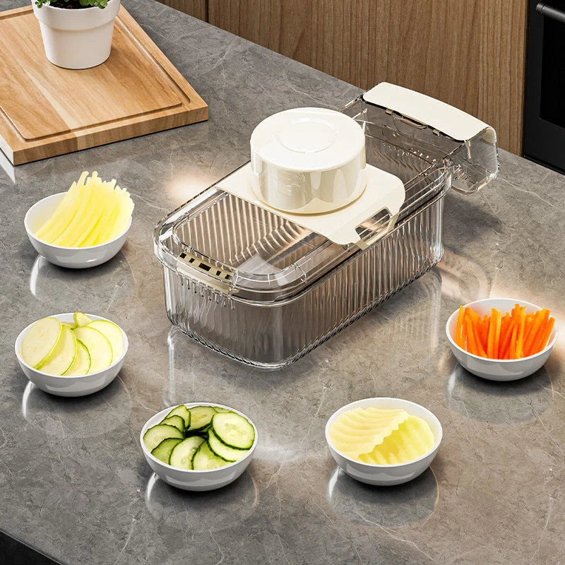 2in1 Multifunctional Vegetable Cutter with five replaceable cutting edges