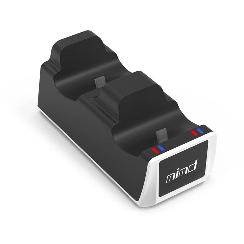 PS5 Wireless Controller Dual Charge Dock in black and white