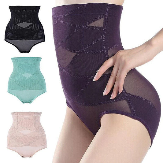 Premium high-waist postpartum shaping pants in black, beige, and multi-color options