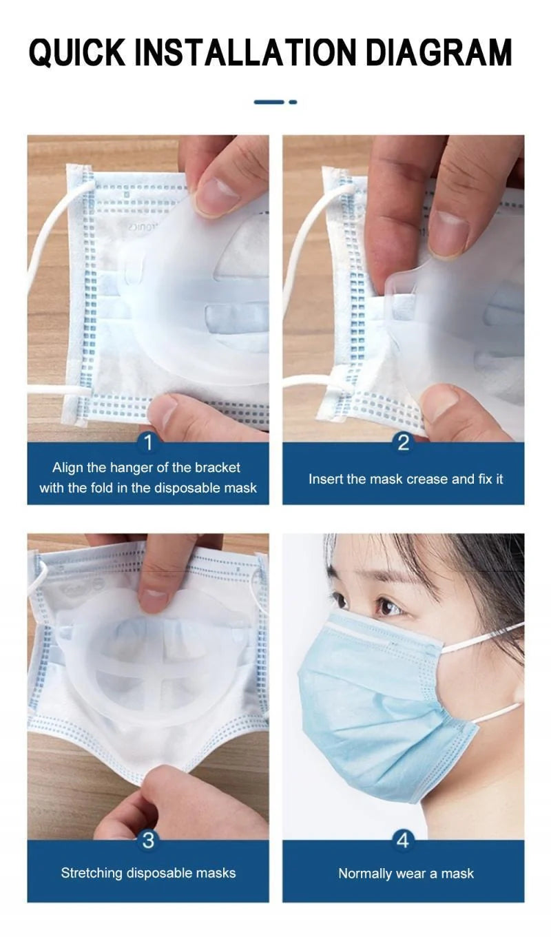 Premium face mask inner support with 3D design for personalised fit and superior breathability