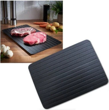Rapid aluminium defrosting tray for quickly thawing frozen meats, seafood, and other frozen foods