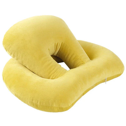 Plush U-Shaped Neck Pillow with Adjustable Support for Neck and Shoulder Comfort