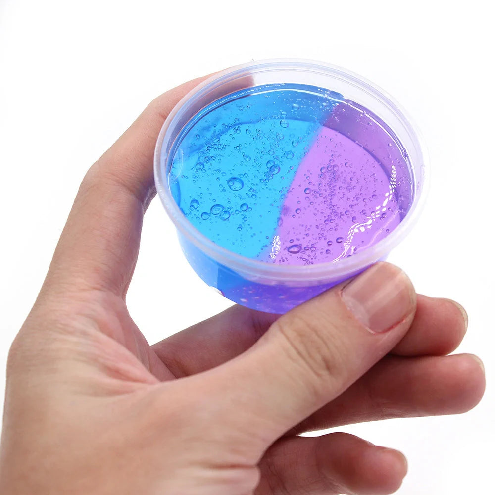 Vibrant Gradient Multicolor Crystal Slime for creative play and stress relief