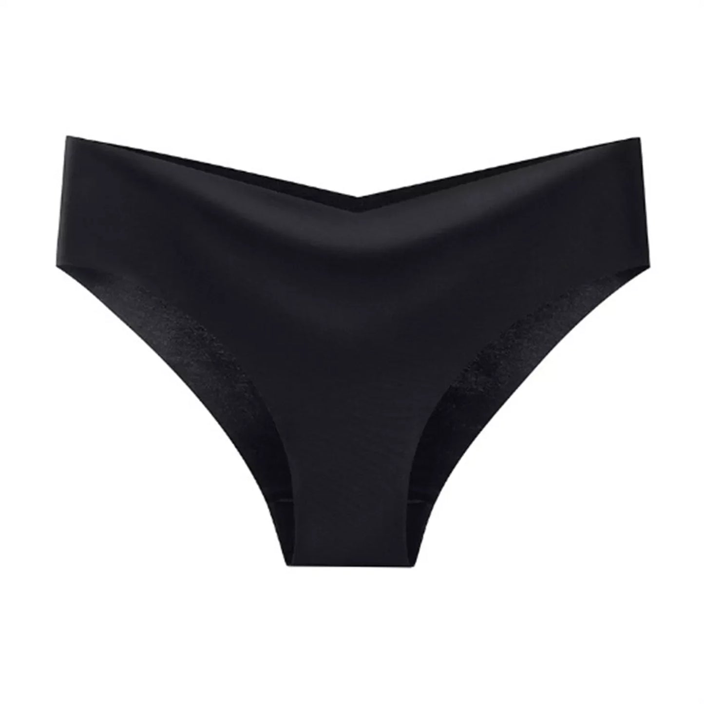 Women's V-shaped Waistband Seamless Ice Silk Panties in 5-colour set