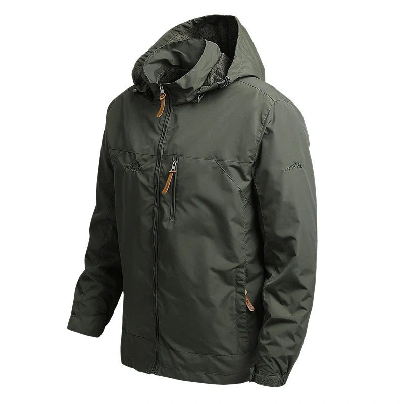 Men's hooded mountaineering windbreaker in various colours and sizes