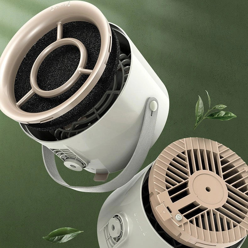 2024 Portable Desktop Exhaust Fan in milky white with USB charging