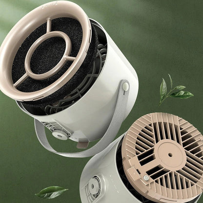 2024 Portable Desktop Exhaust Fan in milky white with USB charging