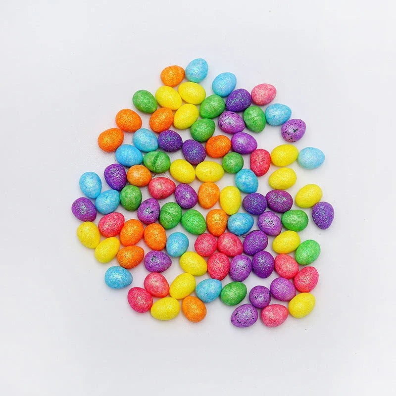 Colorful DIY Easter egg hanging decorations in various sizes and styles, perfect for springtime displays and celebrations.
