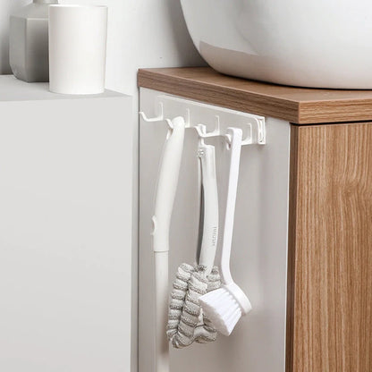 Four-row gap hook for kitchen and bathroom storage, no drill installation