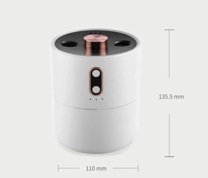 Portable essential oil diffuser with jellyfish-inspired night light for relaxing aromatherapy experience