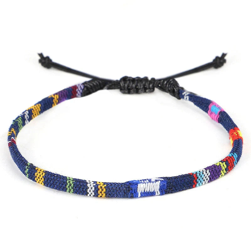 Hand Woven Rainbow Colour Anklet Bohemian Style