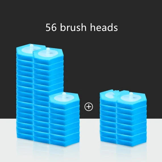 Premium disposable toilet brush with plastic, sponge, and scratch-resistant cloth for effective and hygienic bathroom cleaning