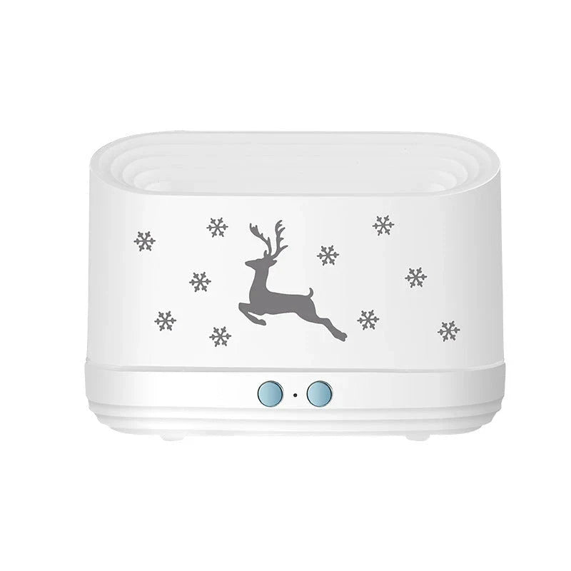 Cozy Flame LED Humidifier with realistic flame effect and silent cool mist diffusion for a relaxing, atmospheric experience