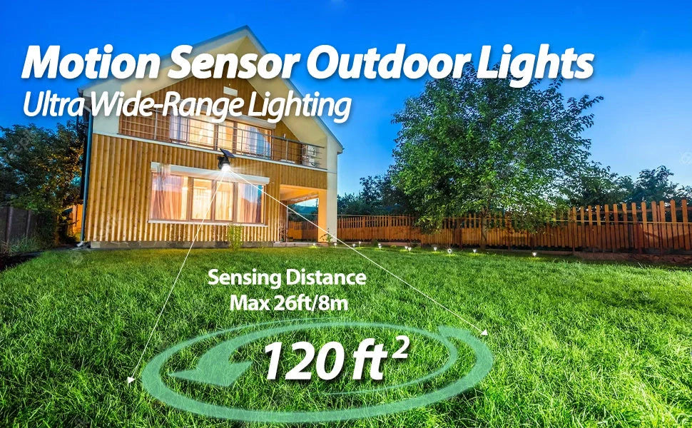 Premium outdoor solar light with advanced motion sensor for gardens, patios, and courtyards
