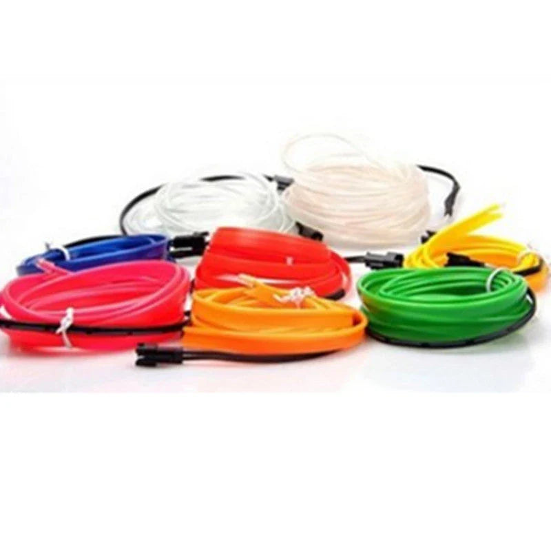 Flexible and water-resistant LED light strips in various vibrant colours, ideal for decorating cars, bicycles, and parties