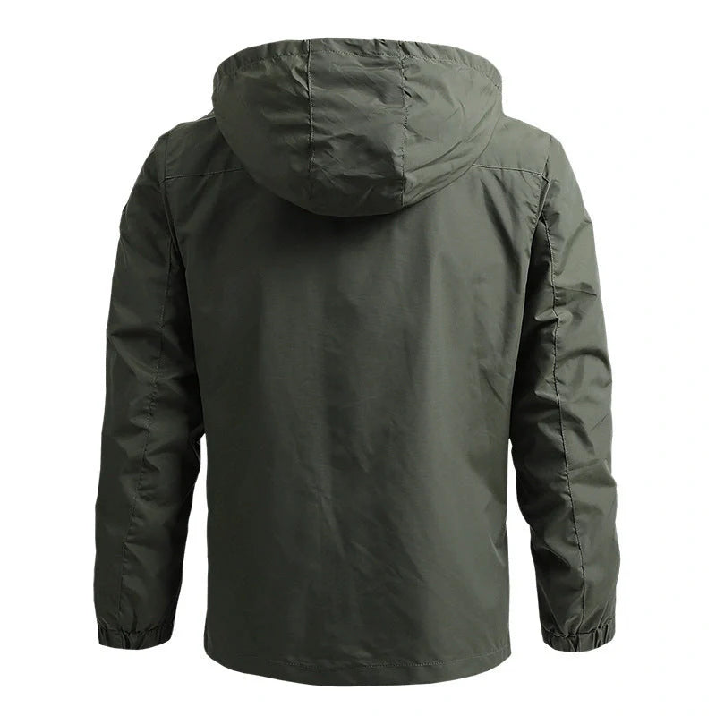 Men's hooded mountaineering windbreaker in various colours and sizes
