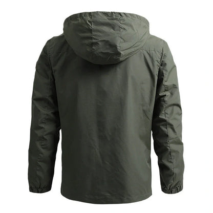 Men's hooded mountaineering windbreaker in various colours and sizes