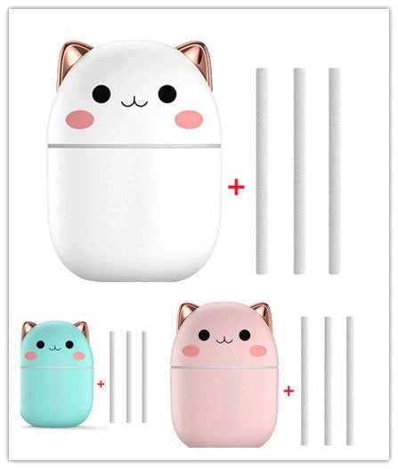 USB Car Aromatherapy Humidifier with soothing ambient light, perfect for relaxing drives