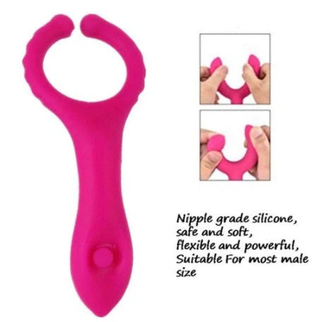 Electric G-point vibrator in rose red with ergonomic design for precise stimulation