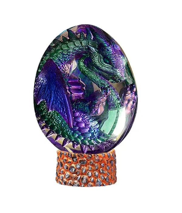 Lava Dragon Egg Desktop Decoration Dinosaur Egg Resin Crafts in various colours