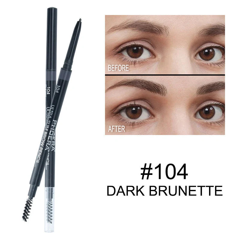 PHOERA Thin Eyebrow Pencil in five shades for precise brow definition