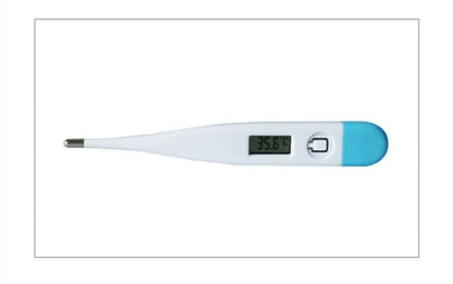 Premium digital thermometer with sleek white design and large display for accurate temperature readings