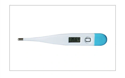 Premium digital thermometer with sleek white design and large display for accurate temperature readings