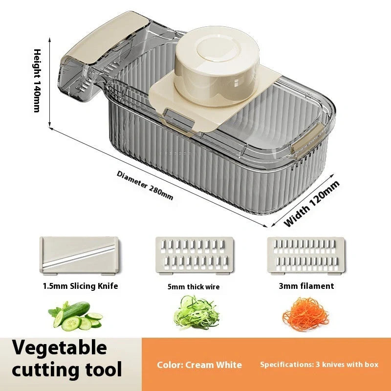 2in1 Multifunctional Vegetable Cutter with five replaceable cutting edges