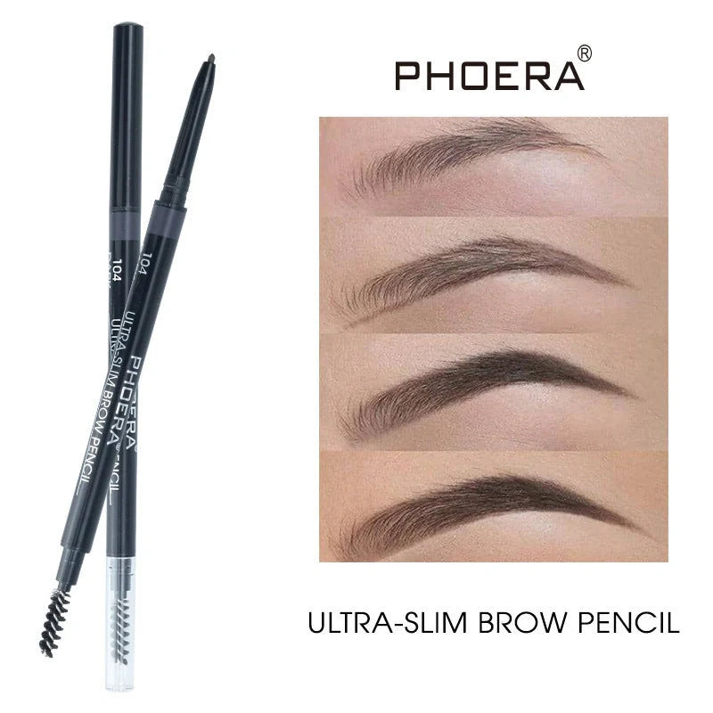 PHOERA Thin Eyebrow Pencil in five shades for precise brow definition