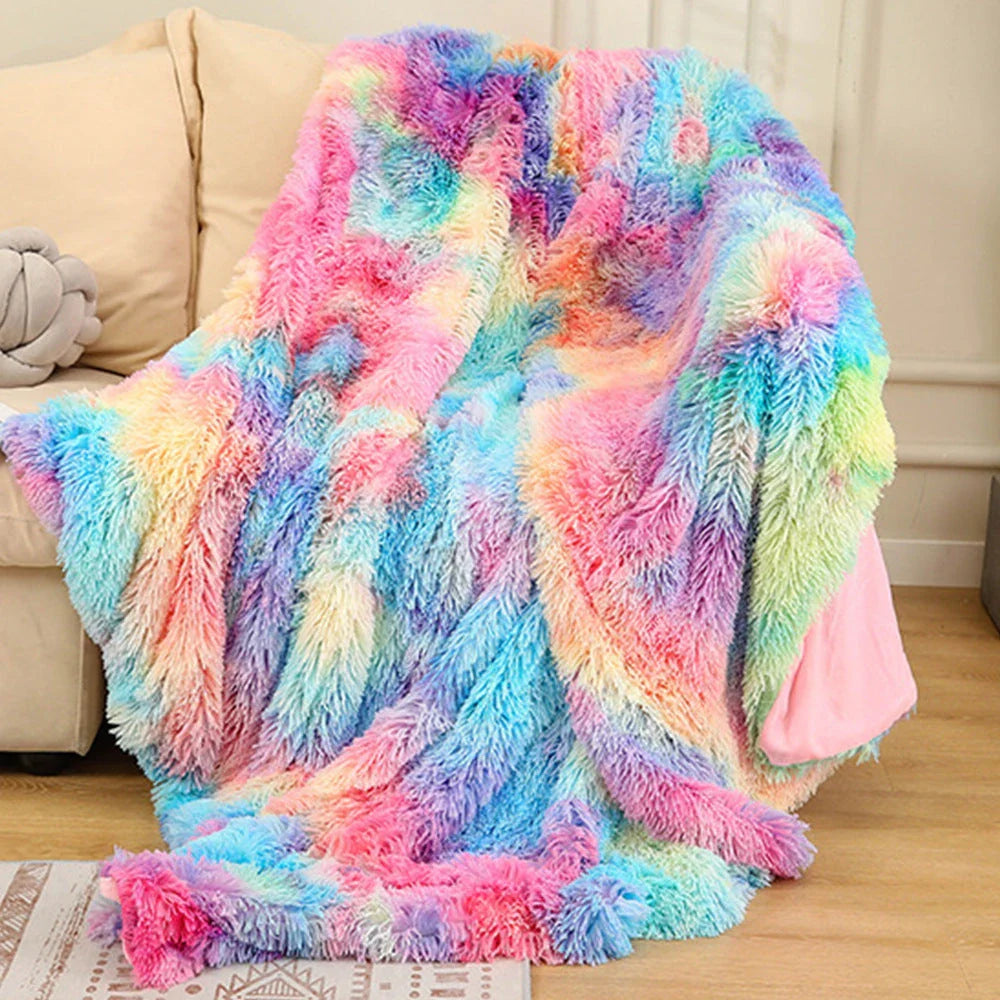 Cosy and luxurious faux fur throw blanket in a variety of colours and sizes, perfect for adding warmth and style to your living space