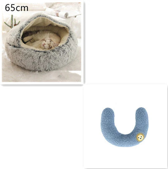 Cozy and comfortable 2-in-1 pet bed for cats and dogs, featuring plush, warm, and soft materials