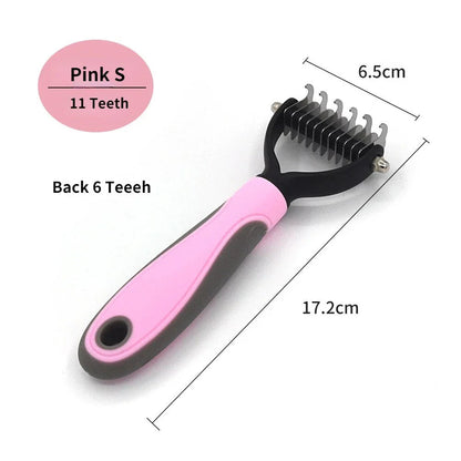 Premium Pet Deshedding Tool - Stainless Steel Dog & Cat Grooming Brush