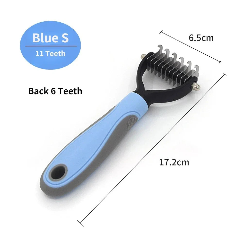 Premium Pet Deshedding Tool - Stainless Steel Dog & Cat Grooming Brush
