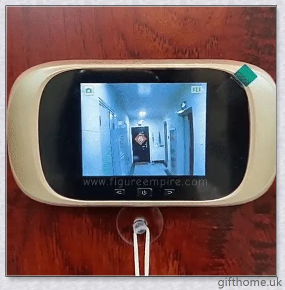 Doorbell Peephole Camera with LCD display, wide-angle lens, and night vision capabilities