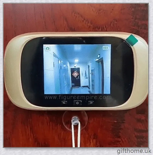 Doorbell Peephole Camera with LCD display, wide-angle lens, and night vision capabilities