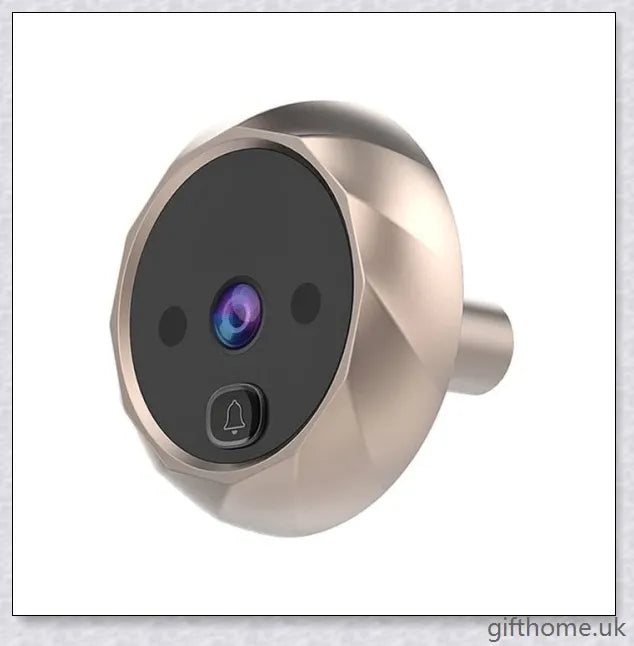 Doorbell Peephole Camera with LCD display, wide-angle lens, and night vision capabilities