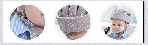 Heavy-duty baby flat head protector helmet in various colours, featuring breathable cotton material, adjustable straps, and shock-absorbing cushions for ultimate safety and comfort.