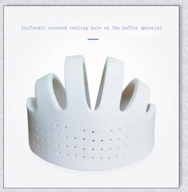 Heavy-duty baby flat head protector helmet in various colours, featuring breathable cotton material, adjustable straps, and shock-absorbing cushions for ultimate safety and comfort.
